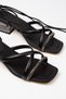 Women's Ankle Strap Stoned Transparent Heel Evening Dress Shoes - 3