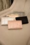 Silver Striped Women's Chain Evening Dress Bag Clutch Portfolio Bag - 4