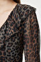 Limited Edition Brown Skirt Flounced Leopard Mini Chiffon Woven Dress Twoaw25El00286 - 6