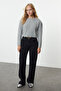 Light Gray Soft Textured Crop Stone Embroidered Knitwear Sweater Twoaw25Kz00133 - 2