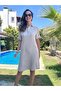Beige Polo Neck Midi Dress - 5