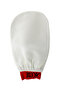Exfoliating Ecru Shower Pouch - 100% Flush Pouch with Elastic Gloves - 3
