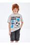 Lcw Kids Beige Oversize Crew Neck Boys' T-Shirt