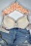 Basic Patterned Underwire Supported Bra Tan - 3