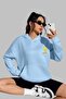 Unisex Hoodie Oversize Long Sleeve Tweety Printed Hooded Sweatshirt Oversize Cotton