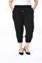 Large Size Soft Textured, Elastic Waist, Narrow Leg, Baggy Trousers - 5