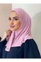 Women's Hijab Powder Snap Neck Collar Hijab Bonnet Model Scarf Shawl with Snap Fasteners - 2