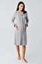 Women's Long Sleeve Stretchy Cotton Fabric Maternity Nightgown