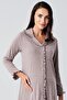 Women's Long Sleeve Stretchy Cotton Fabric Maternity Nightgown - 3