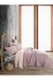 lilac colored 4-layer muslin 100% cotton double bed bedspread/piqué 230x250 cm king size - 6