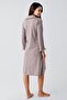 Women's Long Sleeve Stretchy Cotton Fabric Maternity Nightgown - 5