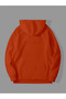 3 thread anxiety printed orange kangaroo pocket hooded sweatshirt hoodie - 2