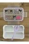 Cute Rabbit My Melody Melodyyy 3 Compartment Food School Lunch Box Container School Stationery Necessities - 5