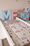 Padded Washable Fiber Filled Rainbow Scenery Lavender Bottom Opening Mat 45X75 cm Sleepiness