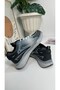 Casual Men's Black and White Sneakers Mesh Lace-Up Thick Sole Comfortable Sports Shoes 4267 - 6