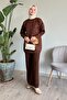 Bitter Brown Knitwear Set - Sequin Pocket and Glitter Detail - 3