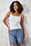 White Thin String Strap Cotton Basic Undershirt 27274 - 7
