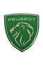 Peugeot Logo New Rigging 3D METALLIZED Sticker Aluminum 2 Pieces Embossed Label 7 cm x 8 cm