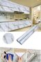 Marble Patterned Kitchen Countertop Tile Coating Adhesive Foil 5 Meters x 60 Cm - 7