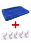 Microfiber Cleaning Cloth 40X60Cm + Transparent Wall Hanger - Pack of 6
