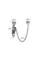 Gothic Skull Dangle Zircon Stone Vintage Nail Model Stainless & Tarnish-Resistant 316L Steel Earrings - 3
