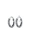 Tribal Embroidered Aztec Patterned Hoop Earrings Stainless & Tarnish Resistant 316L Steel Earrings - 3