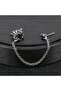 Gothic Double Combination Flower Pattern - Chain and Snap, Zircon 316L Steel Earrings - 3