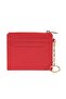 Genuine Leather Women's Card Holder |   Pia Key 1423 Red - 3