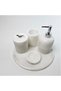White Marble Bathroom Set 5Li/Marble Bathroom Set - 2