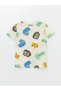 Lcw Baby Green Crew Neck Short Sleeve Printed Baby Boy T-Shirt 3-Pack - 6