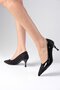 Wendy Black Color Suede And Patent Leather Women's Heeled Shoes - 2