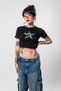 V2 - leopard and Star Printed Black Crop Top - 4