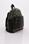 Khaki Patent Leather Wrinkled Backpack - Zipper, Women'S, 1262856 - 2