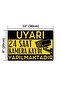 Warning Sign That a 24-Hour Camera Is Being Recorded, Uv Printed Metal Sign, Yellow&Black, 20Cmx30Cm - 2