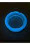 Pearlescent White Round Blue Neon Colorful Phosphorescent Ash Tray Handmade Epoxy Gift