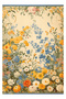 Paris Collection Modern Decorative Carpet with Floral Motif in Orange Tones Paris12