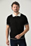 85000 Zippered Polo Collar Men's Knitwear T-Shirt - 3