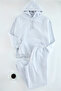 Gray Melange Regular Cut Hooded Fleece Inside Sweatshirt Tracksuit Set Tmnaw24Em00002 - 6