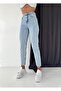 Penolope Women's Light Ice Blue Snow Wash Mom Jean (Buy 1 Size Larger) - 2