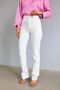 Penolope Women's Xul Straight Cut White Jeans - 4