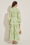 SOFT FLORAL LINEN DRESS - GREEN - 7
