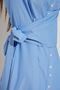 VEREV COVER STRIPED POPLIN DRESS - DARK BLUE - 4