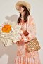 SOFT FLORAL LINEN DRESS - ORANGE - 3