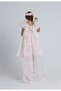 Flower Detailed Girl's Evening Dress with Tail - 2