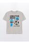 Lcw Kids Beige Oversize Crew Neck Boys' T-Shirt - 3