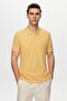 Light Yellow Embroidered Polo Collar 100% Cotton Regular Fit T-shirt - 2