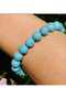 Natural Stone Bracelet Turquoise (Turquoise) Unisex Luck - Good Fortune - Energy - Peace - Calmness - Chakra - Evil Eye - 2