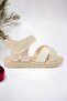 Cross Beige Mini Girls' Sandals - 2