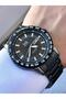 Men's Black Tachometer Frame Date and Day Display Sports Analog Watch