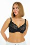 Women's Black Lace Underwire Minimizer Strengthening Bra 4676002-camilia